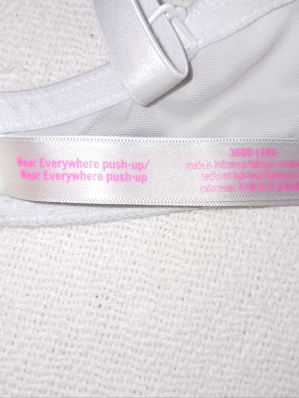 Sz.36DD Womens Pink Wear Everywhere Push Up Bra - Picture 8 of 8